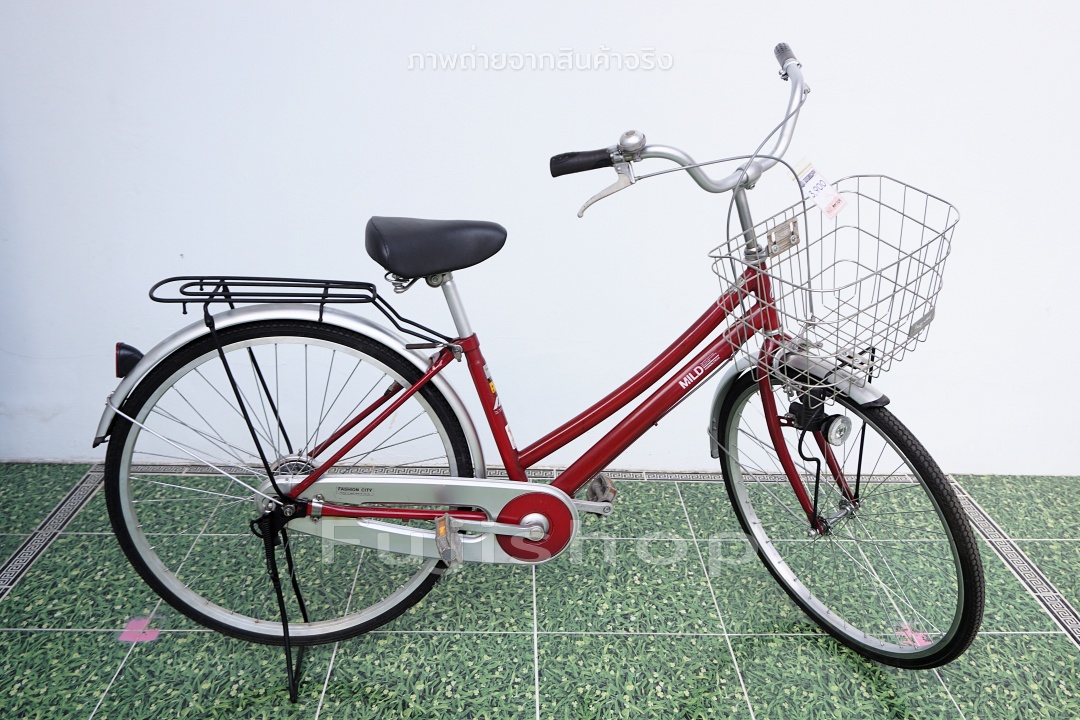 จักรยานแม่บ้านญี่ปุ่น - ล้อ 26 นิ้ว - ไม่มีเกียร์ - Mild - สีแดง [จักรยานมือสอง]