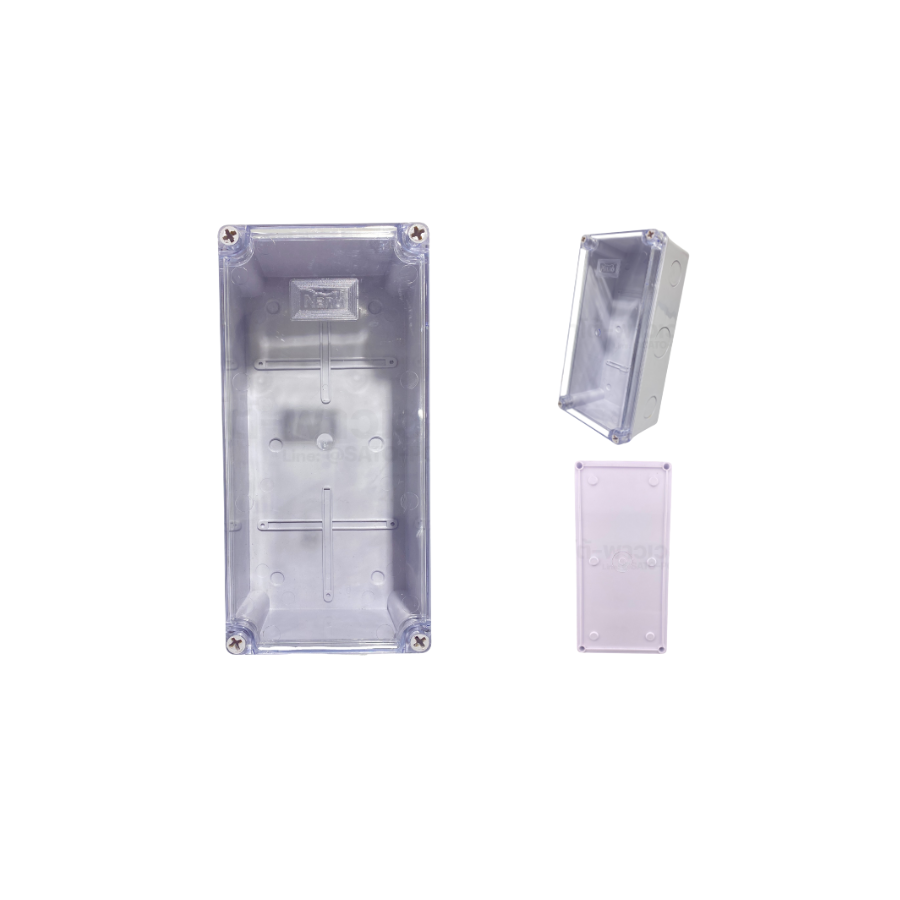 Nano กล่องกันน้ำพลาสติก นาโน รุ่น NANO-203CW (ขนาด 127.1 x 254 x 91มม./ สีขาว ฝาใส) | Electrical Enclosure กล่องกันน้ำ กล่องพลาสติก กล่องพักสาย
