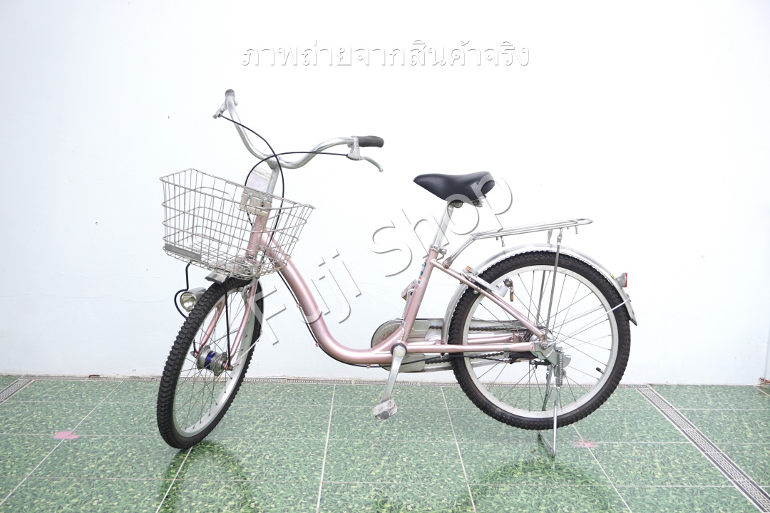 จักรยานแม่บ้านญี่ปุ่น - ล้อ 22 นิ้ว - ไม่มีเกียร์ - อลูมิเนียม - Bridgestone - สีชมพู [จักรยานมือสอง]