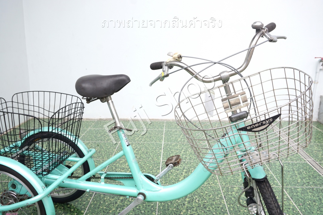 จักรยานสามล้อญี่ปุ่น - ล้อ 20/18 นิ้ว - มีเกียร์ - อลูมิเนียม - Maruishi - สีเขียว [จักรยานมือสอง]