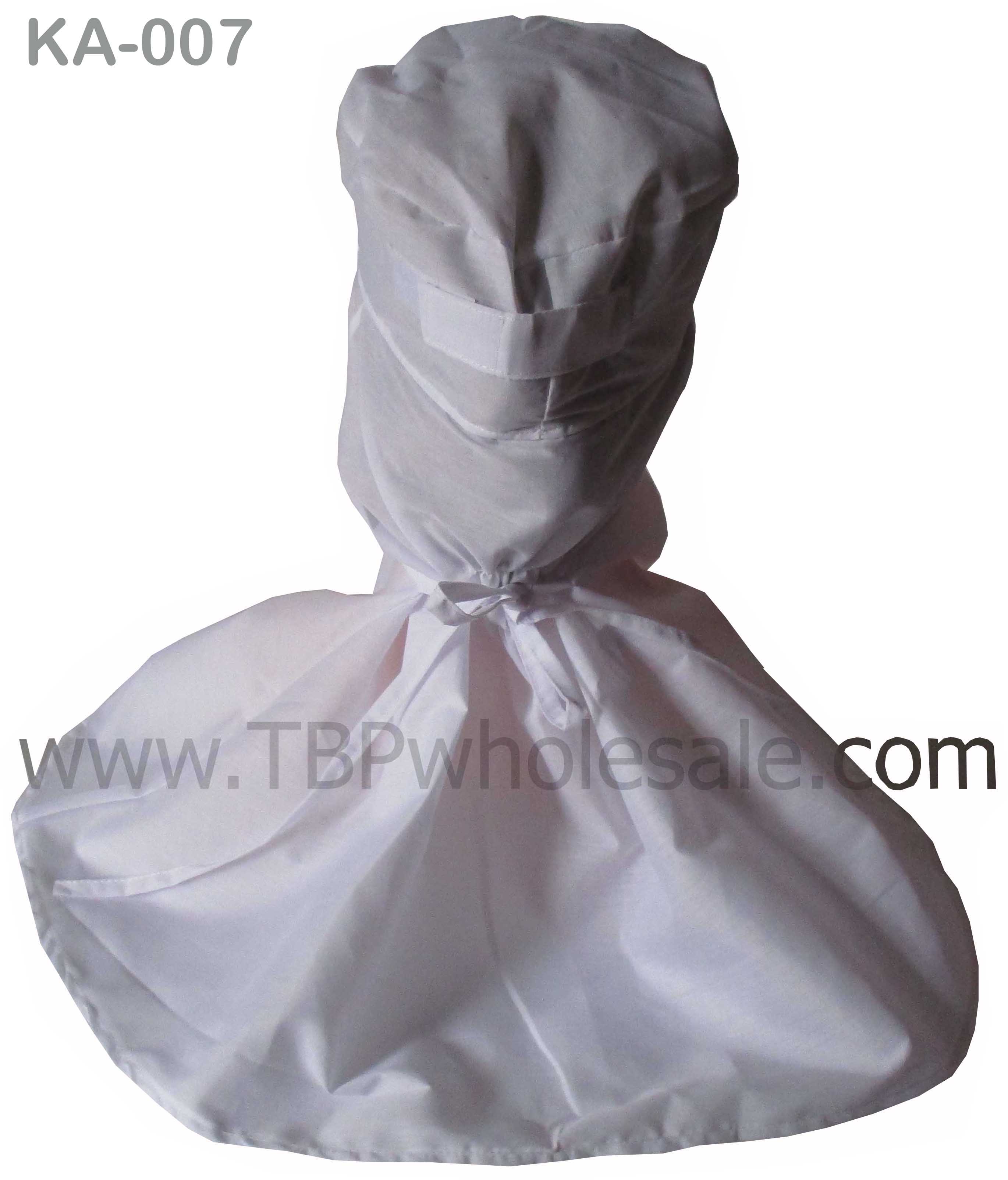 KA-007===ราคาส่ง 95 บาท ขั้นต่ำ 100 ใบ หมวกคลุมไหล่ ไม่มีปีกหมวก ผ้าทั้งใบ มีตาข่ายปิดปากหนึ่งชั้น ผูกเชือกด้านหลัง มีเทปเมจิกปรับศรีษะ สนใจติดต่อ 0810110084