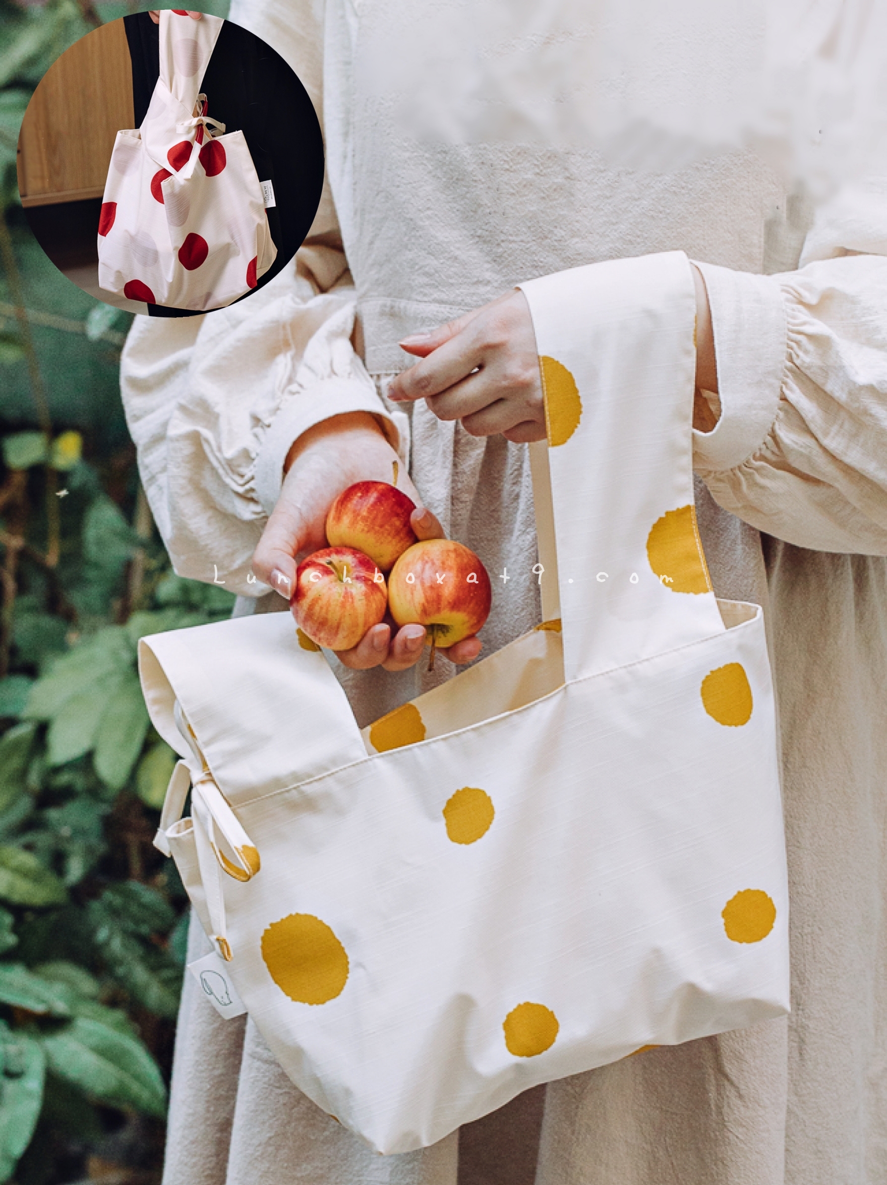 Japanese Bento Bag - ถุงผ้าใส่กล่องข้าวสไตล์ญี่ปุ่น 2 สี