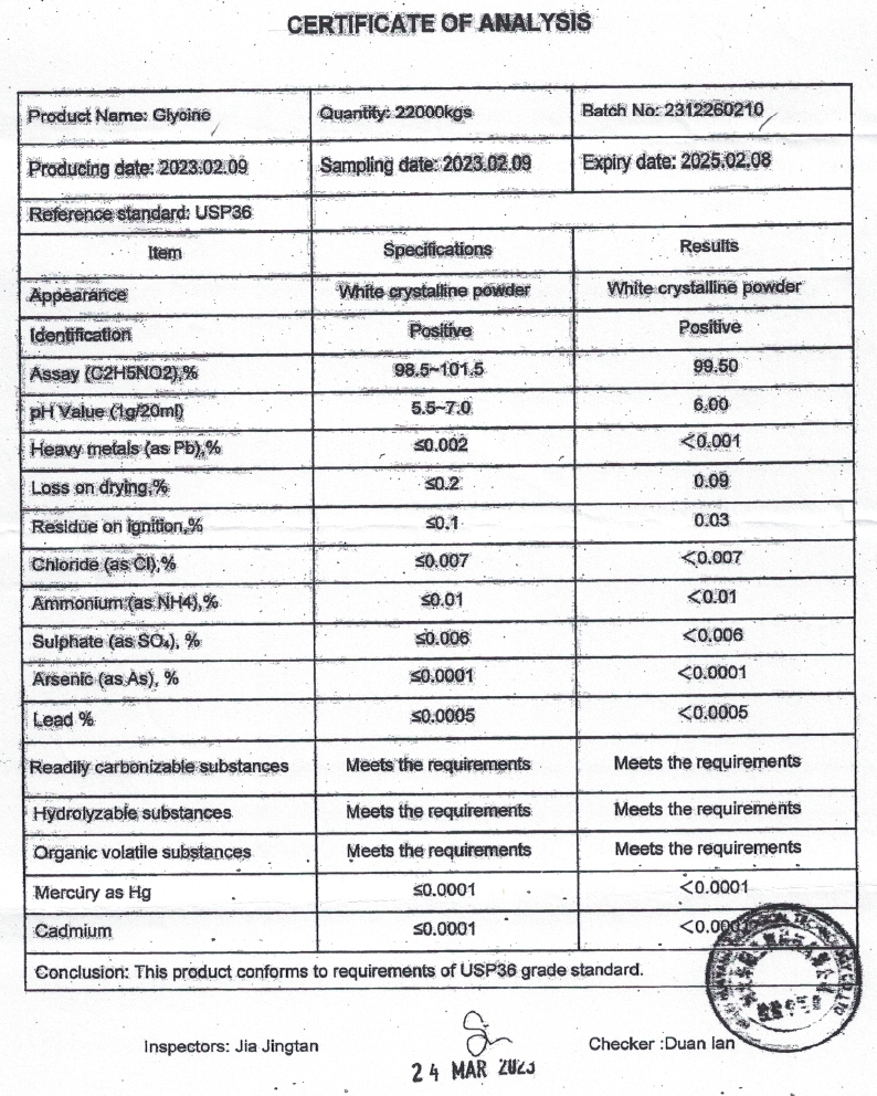 Glycine Amino Acid กรดอะมิโน ไกลซีน 99% ช่วยบำรุงตายอด ตาดอก บรรจุ 1 กิโลกรัม (R)