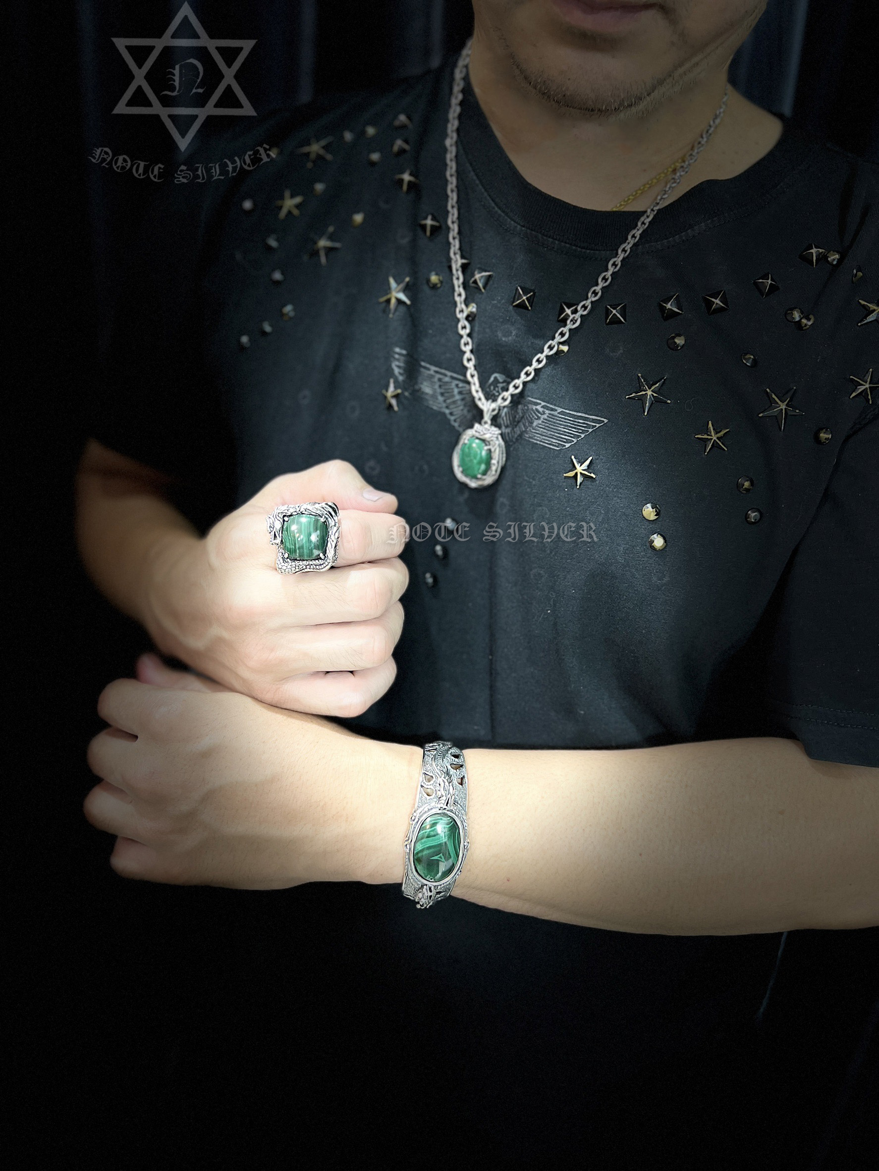 เป็นเครื่องประดับเงินแท้สไตล์มังกร Sterling Silver 925