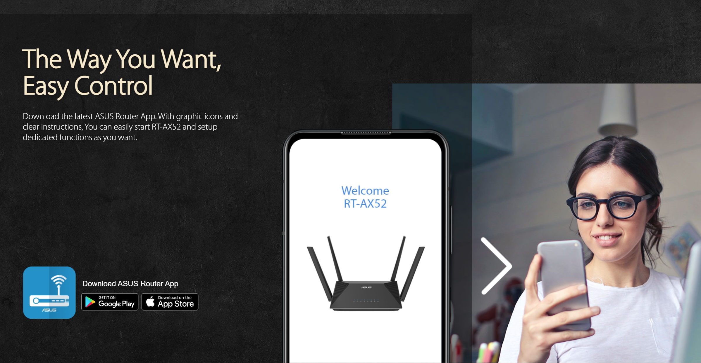 ASUS RT-AX52 : AX1800 Dual Band WiFi 6 Extendable Router BY BILLIONAIRE SECURETECH RT-AX52