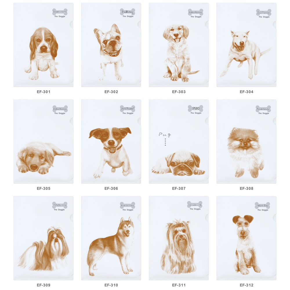 แฟ้มซอง A4 พิมพ์ลายด็อกกี้