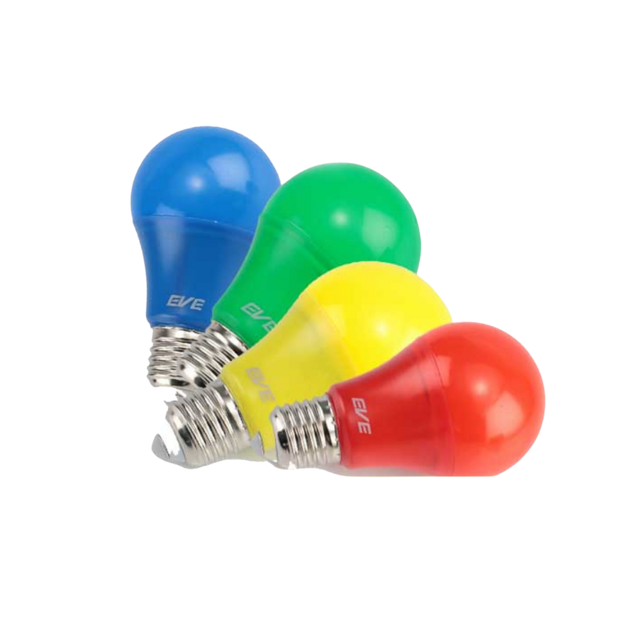์NS/ EVE LED A60 6W Color Green,Yellow,Blue,Red / E27 220V | หลอดไฟ แอลอีดี ขั้ว E27 6วัตต์ สีเขียว / สีเหลือง/สีน้ำเงิน/แดง