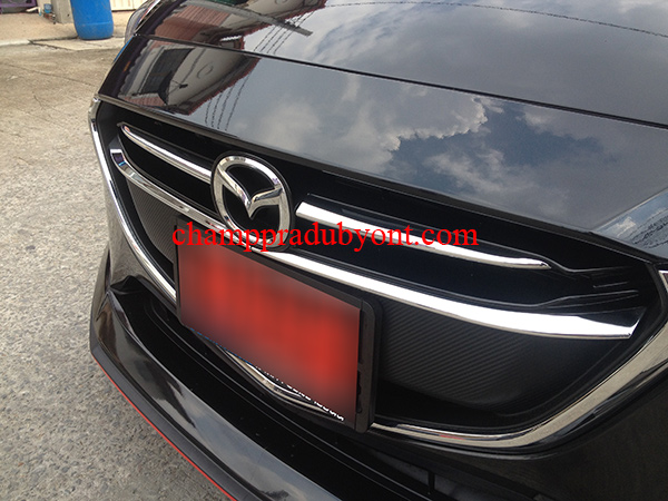 คิ้วกระจังหน้าโครเมี่ยม MAZDA 2 2015-2016