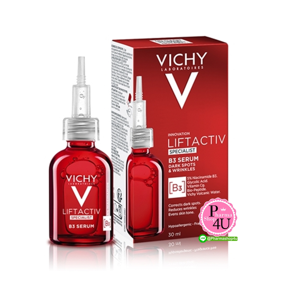 Vichy Liftactiv B3 Serum Serum Dark Spots & Wrinkles วิชี่ ลิฟแอ็คทีฟ สเปเชียลลิสต์ บีทรี เซรั่ม ดาร์คสปอต แอนด์ ริงเคิล 30ml.