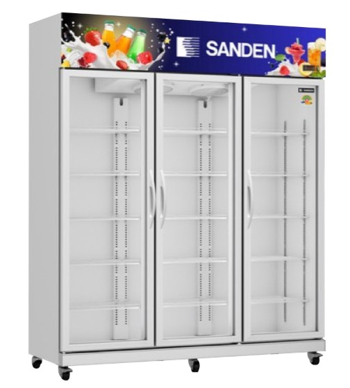 ตู้แช่เครืองดื่ม 3 ประตู Sanden intercool YPE-1650S (41 คิว) ขนาด165x60 x200.3 ซม. ขนาด 41.7 คิว (1,156 ลิตร)