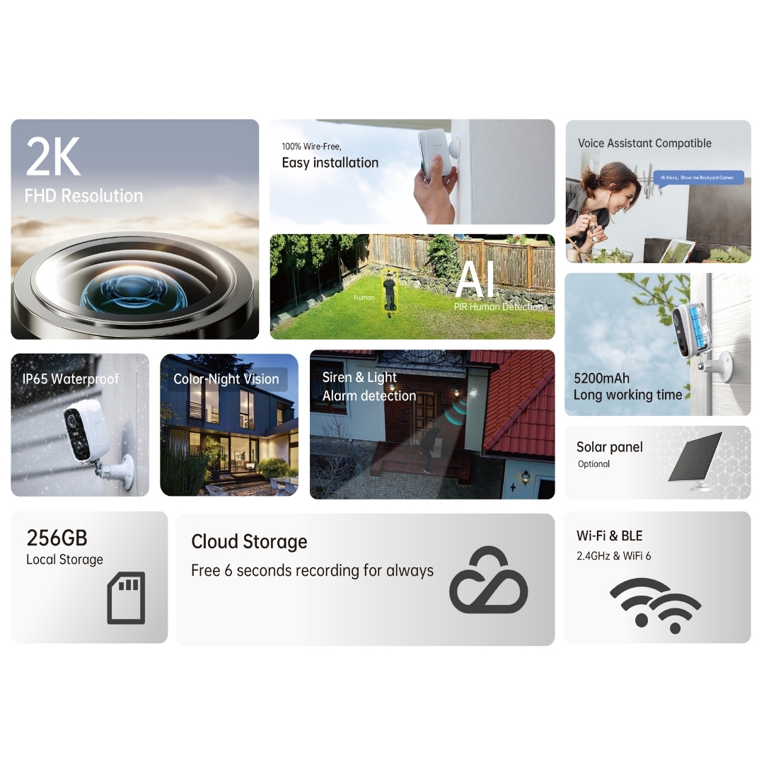 MEARI N1 กล้องวงจรปิดไร้สาย 2K Outdoor Battery Smart WiFi Camera รองรับการสื่อสารสองทาง BY BILLIONAIRE SECURETECH MEARI N1