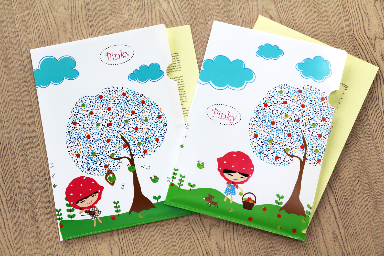 แฟ้มซอง A4 พิมพ์ลายพิงค์กี้ Pinky