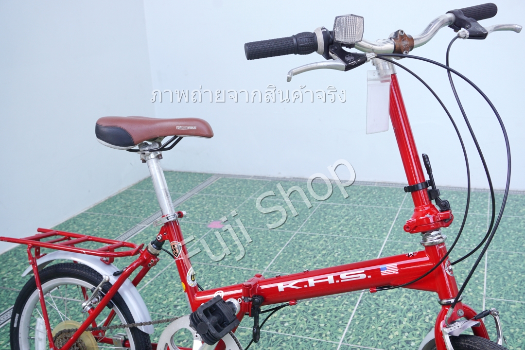 จักรยานพับได้ญี่ปุ่น - ล้อ 18 นิ้ว - มีเกียร์ - โครโมลี่ - KHS Cappuccino - สีแดง [จักรยานมือสอง]