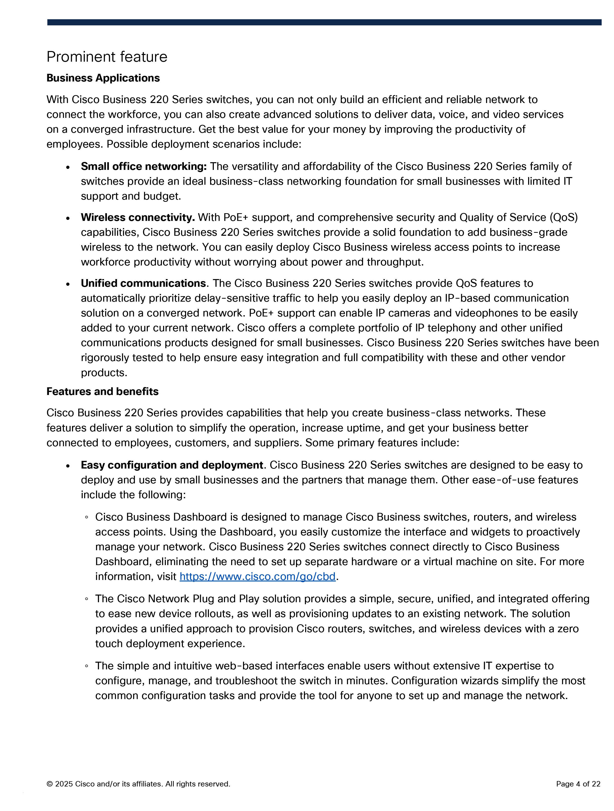 CISCO CBS220-24FP-4G Smart 48 Port Gigabit POE Manage L2 Switch + 4xSFP (1G), 382W, Rack mount BY BILLIONAIRE SECURETECH CBS220-24FP-4G
