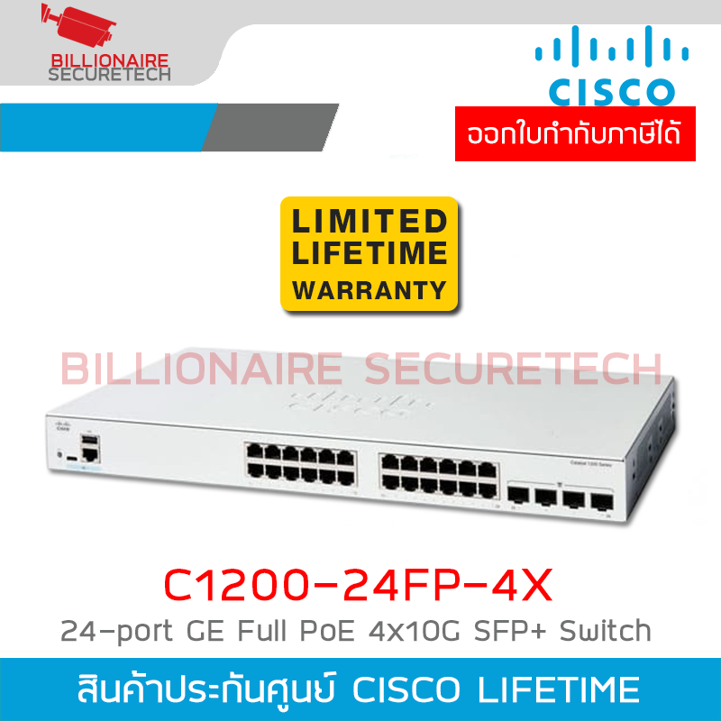 CISCO C1200-24FP-4X PoE Switch 24-port GE, Full PoE, 4x10G SFP+ BY BILLIONAIRE SECURETECH CISCO C1200-24FP-4X