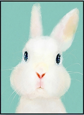 rabbit-2003 *พร้อมส่ง* ชุดภาพติดคริสตัลกลม ลายกระต่ายขาวน้อย (งานติดเต็มภาพ) ขนาด 30*40 ซม.ผ้าแคนวาสลงผังลายเต็ม คริสตัลกลม 13 สี อุปกรณ์ครบชุด