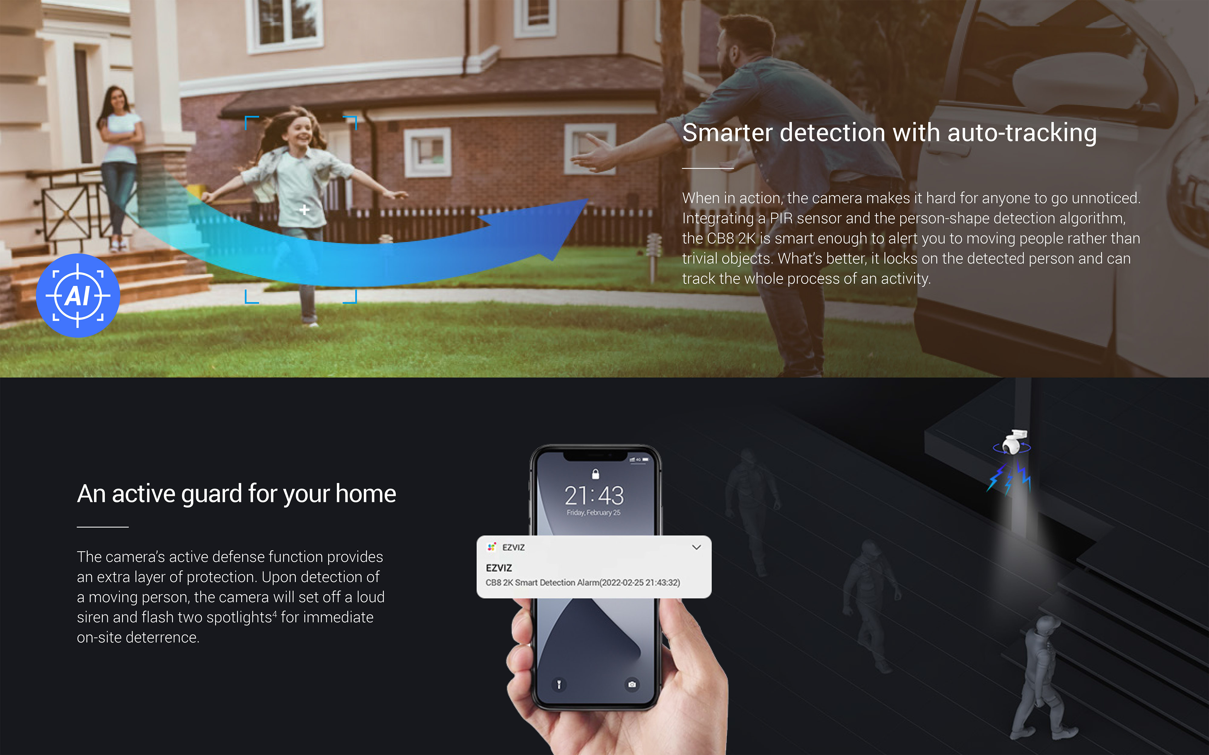 EZVIZ CB8 กล้องวงจรปิดระบบ IP WIFI ความละเอียด 2K มีแบตเตอรี่ ภาพสี 24 ชม. มีไมค์และลำโพงในตัว ติดตั้งภายนอกได้ BY BILLIONAIRE SECURETECH EZVIZ CB8