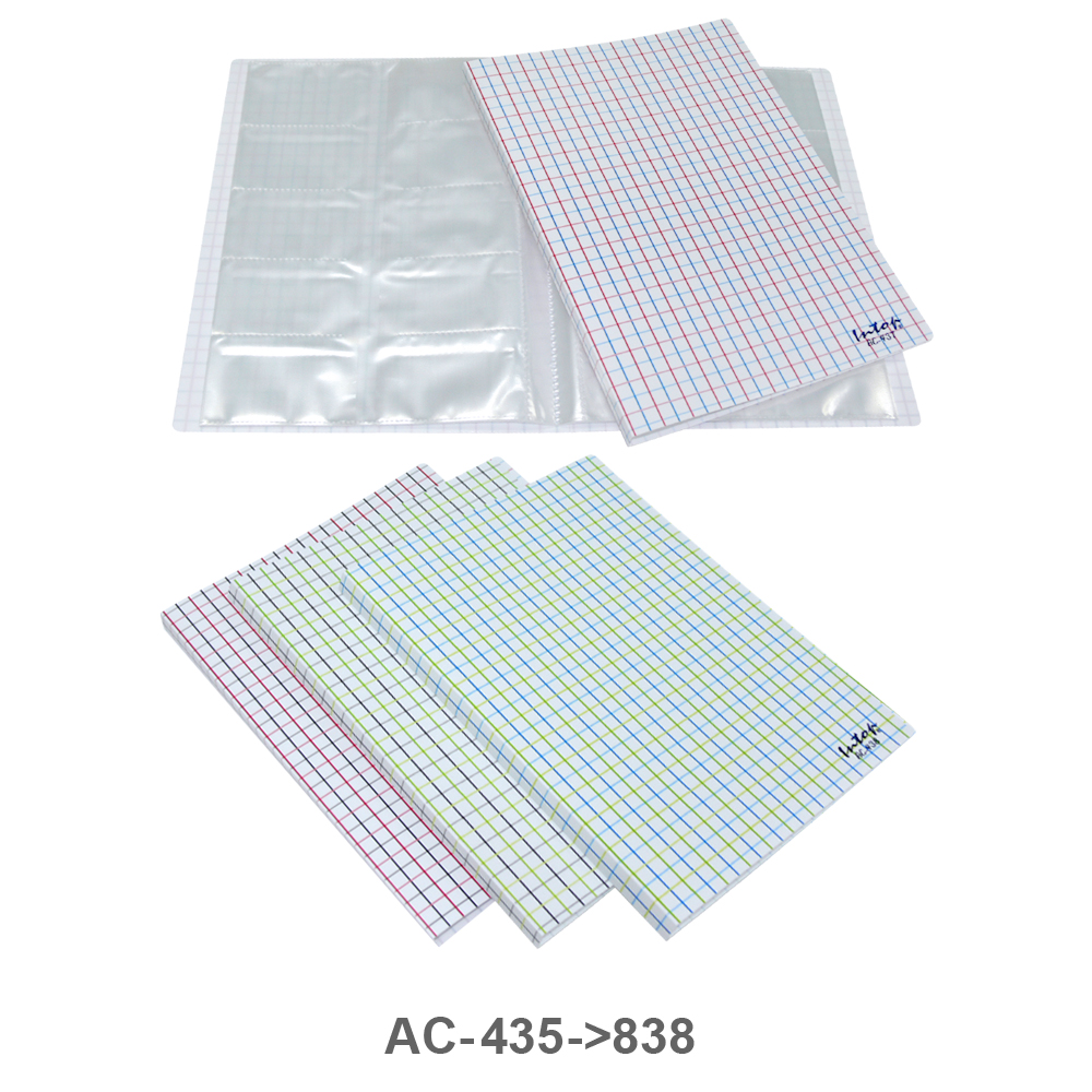 Card Book with Color Line Printed Pattern