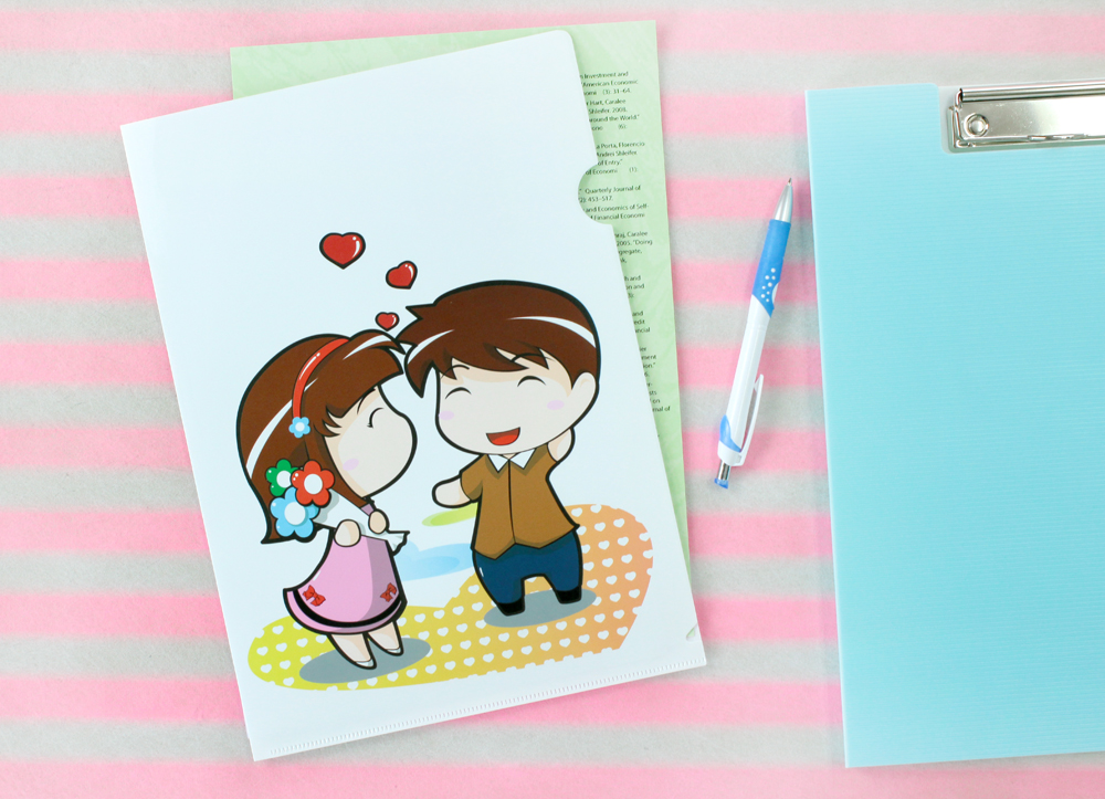 แฟ้มซอง A4 พิมพ์ลาย Be My Love