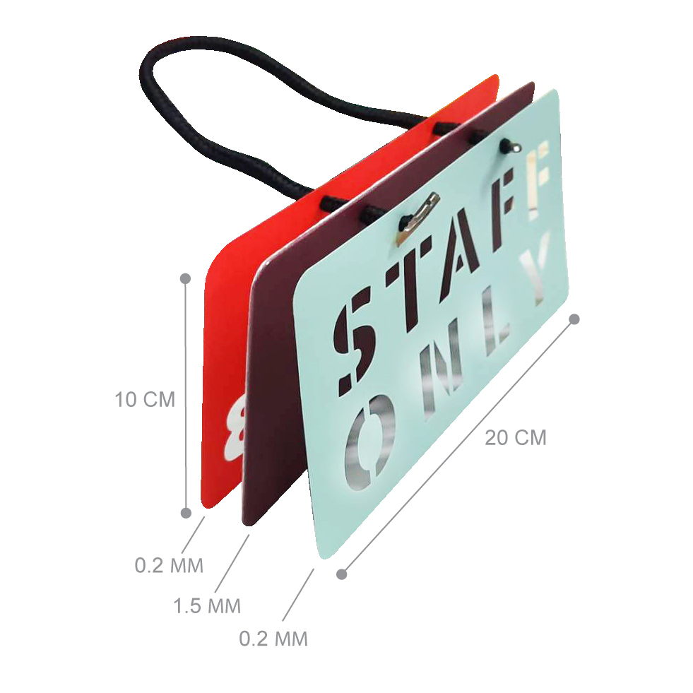 ป้ายแขวน 10x20 ซม. ข้อความ 2 ด้าน Staff Only-Do Not Disturb PR-106