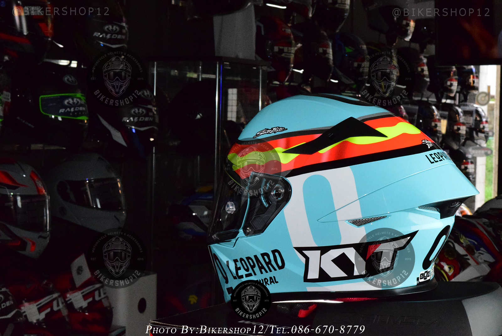 หมวกกันน็อคKYT รุ่น TT-REVO LEOPARD SPANIARD