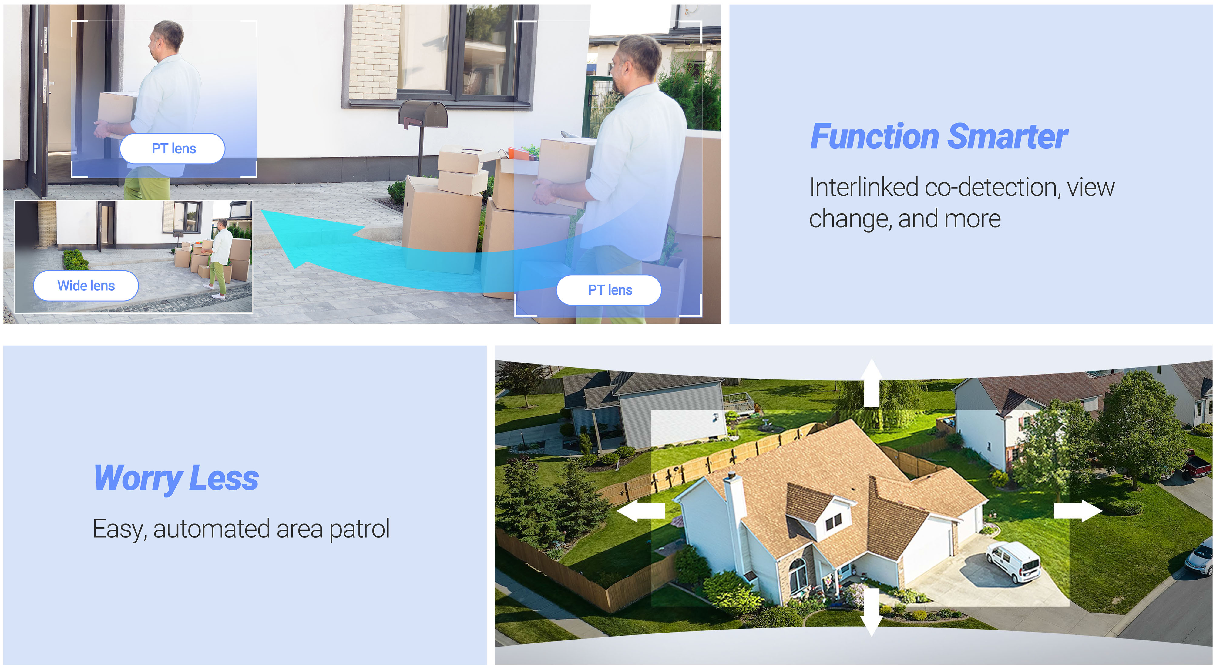 EZVIZ H9c Dual 2K กล้องวงจรปิดระบบ IP WIFI ความละเอียด 2K DUAL LENS ภาพสี 24 ชม. มีไมค์และลำโพงในตัว ติดตั้งภายนอกได้ BY BILLIONAIRE SECURETECH EZVIZ H9c Dual 2K