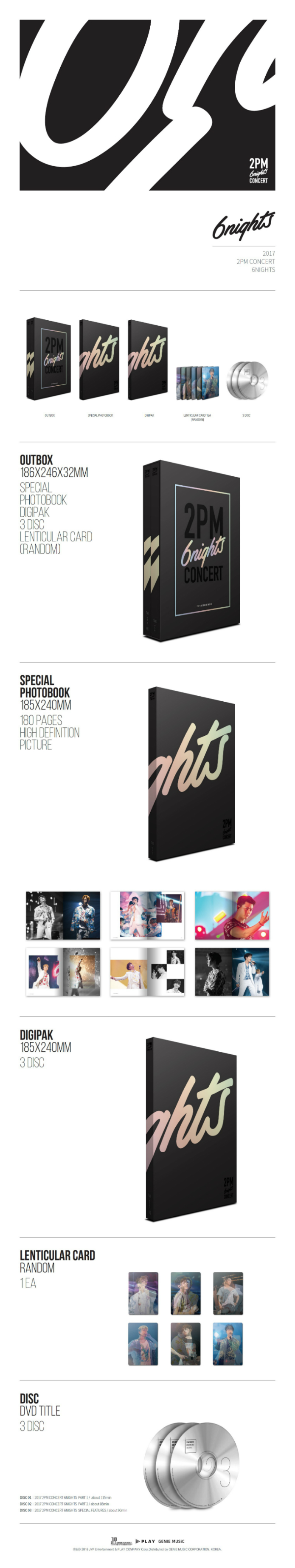 [PRE-ORDER] 2PM - 2017 2PM CONCERT "6NIGHTS" (3DVD)