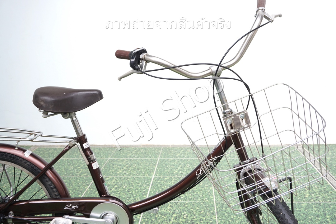 จักรยานแม่บ้านญี่ปุ่น - ล้อ 20 นิ้ว - เกียร์ดุม 3 สปีด - สีน้ำตาล [จักรยานมือสอง]