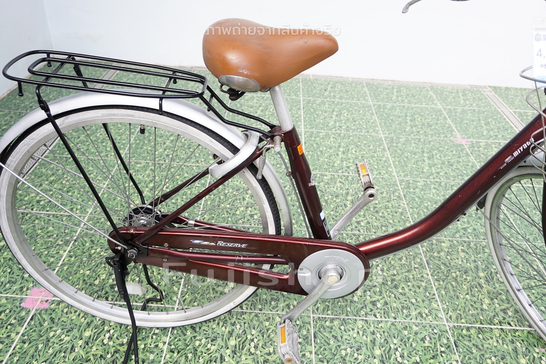 จักรยานแม่บ้านญี่ปุ่น - ล้อ 26 นิ้ว - ไม่มีเกียร์ - อลูมิเนียม - ไฟหน้าอัตโนมัติ - Miyata - สีน้ำตาล [จักรยานมือสอง]