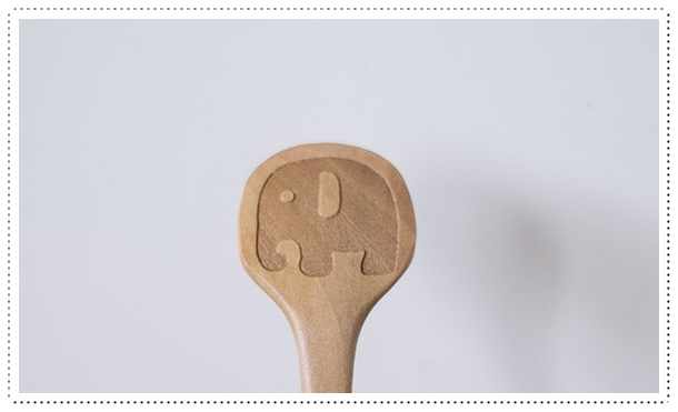 Wooden Cartoon Spoon and Fork set ช้อนไม้สลักลายการ์ตูน