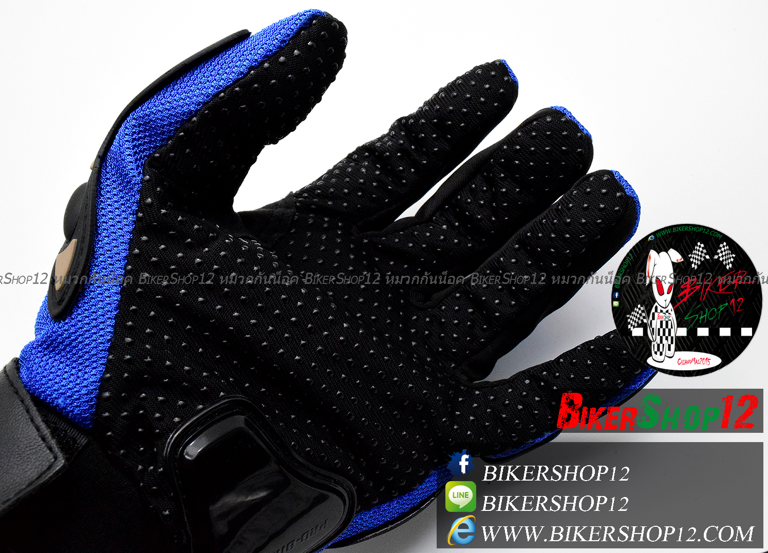 ถุงมือpro-biker สีน้ำเงิน (ราคาพิเศษ)
