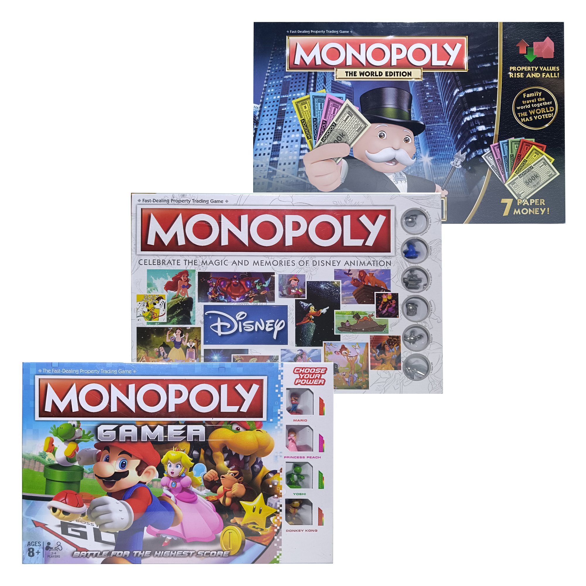 Game Board World Global Party Random Token Dice Tower เกมเศรษฐี เกมกระดานครอบครัว