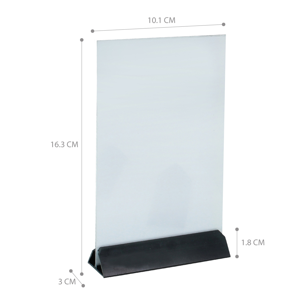 ขนาดป้ายตั้งโต๊ะ PVC No.527 10.1x16.3 ซม.