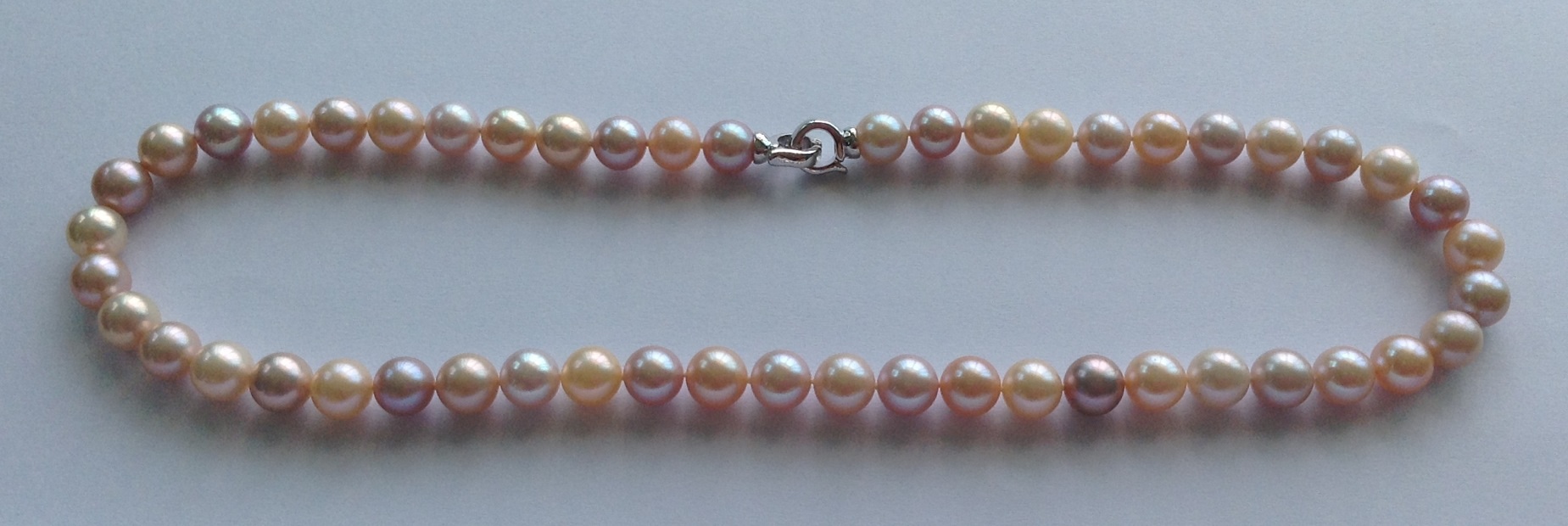 ชุดไข่มุกแท้ สร้อยคอและสร้อยข้อมือ ขนาด 8-8.5 มิล Multi-Color ,top grade