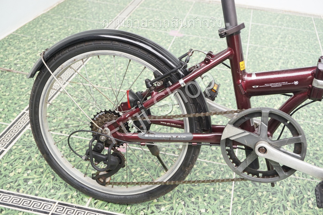 จักรยานพับได้ญี่ปุ่น - ล้อ 20 นิ้ว - มีเกียร์ - อลูมิเนียม - Mini Cooper - สีแดง [จักรยานมือสอง]