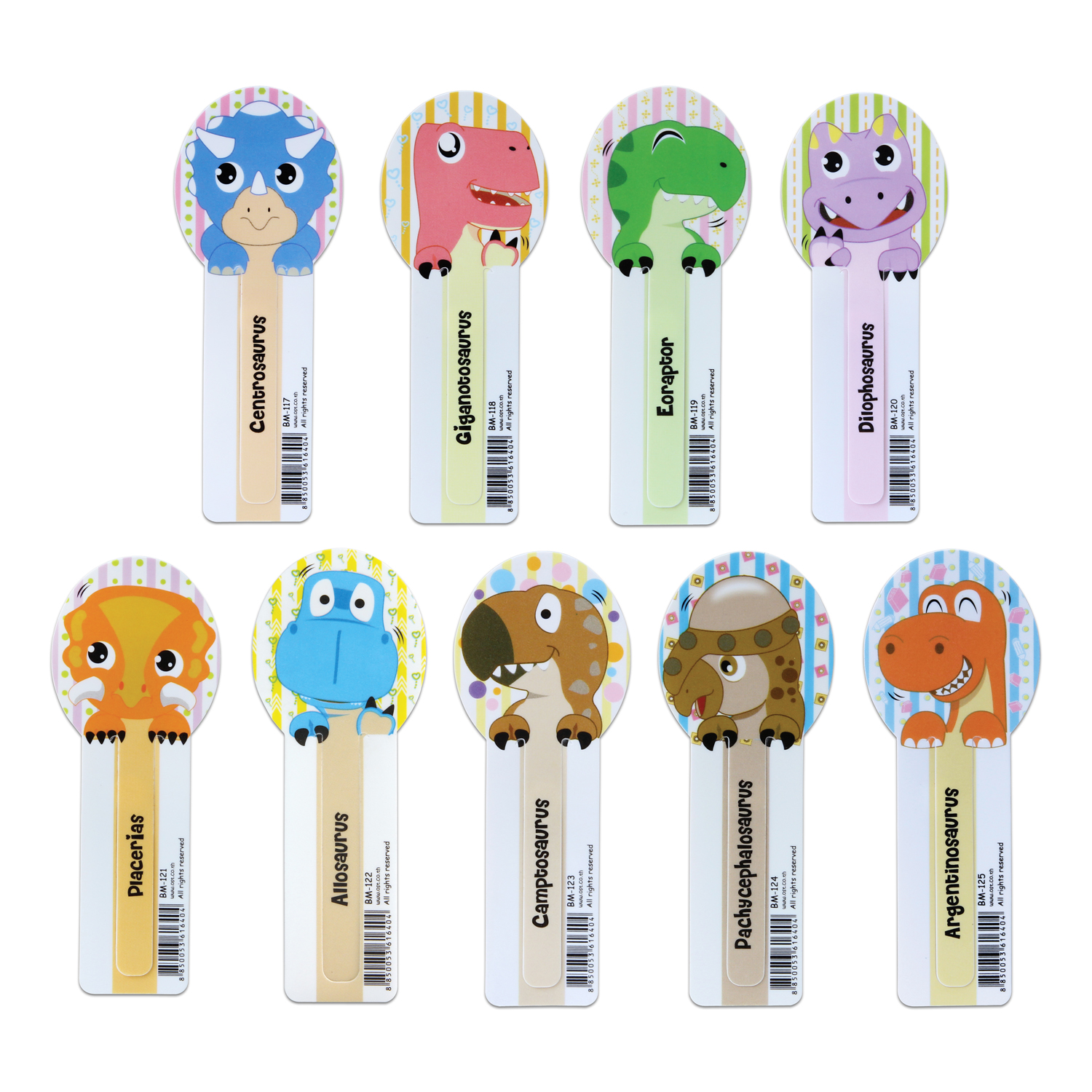 Printed Bookmarks Dinosaurs