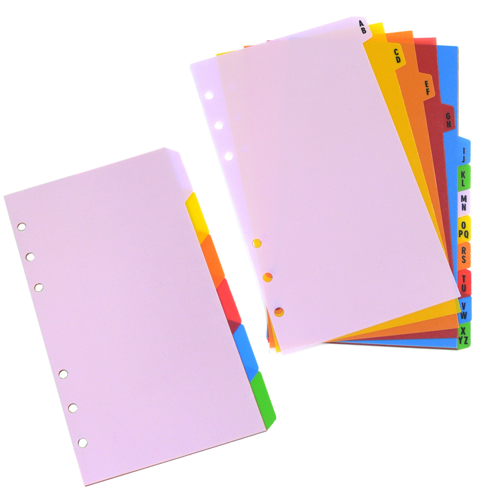 Tab Divider Refills for 6 Ring Binder Organizer