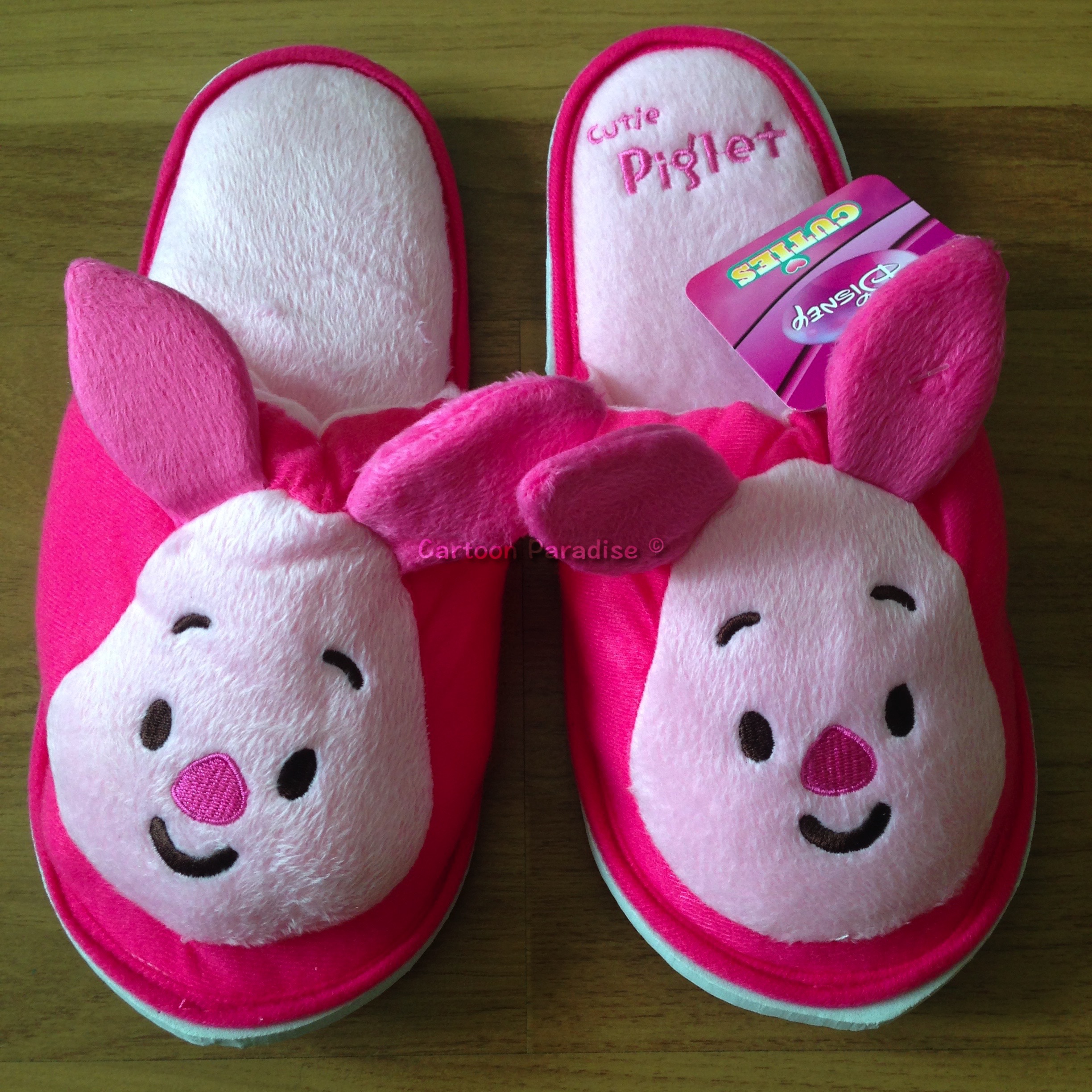 Disney รองเท้าใส่ในบ้าน รองเท้าแตะ ดิสนีย์ พิกเล็ต ลิขสิทธิ์แท้ Piglet Slippers Shoes Sandal Pink Free Size