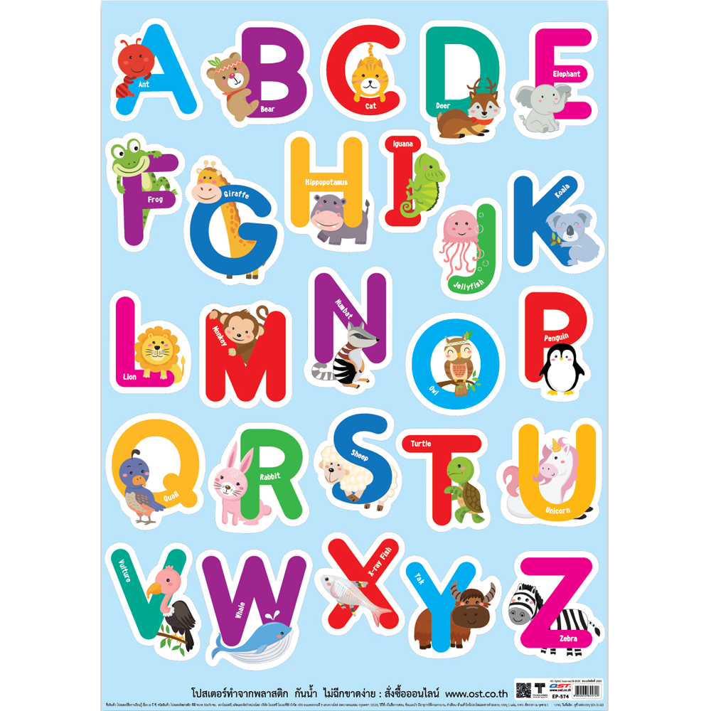 English Alphabet ABC Educational Posters EP-574