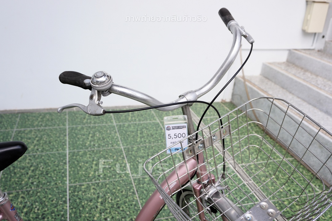 จักรยานแม่บ้านญี่ปุ่น - ล้อ 26 นิ้ว - ไม่มีเกียร์ - อลูมิเนียม - ไฟหน้าอัตโนมัติ - Bridgestone - สีม่วง [จักรยานมือสอง]