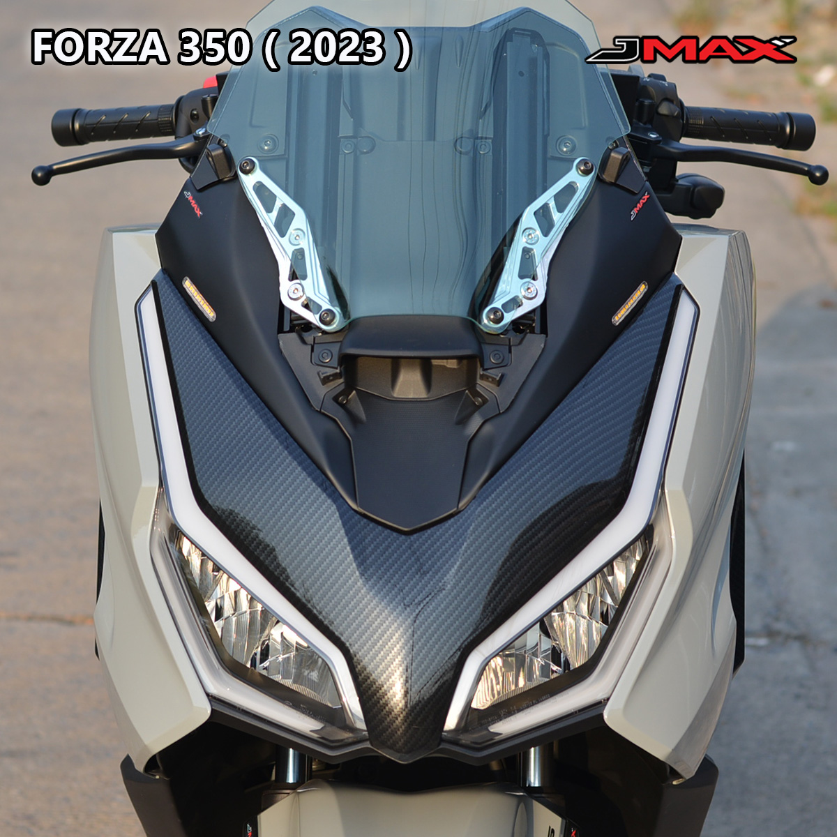 ตัวอุดกระจกสีดำด้าน (มีไฟเลี้ยว) FORZA 350 2023 J MAX