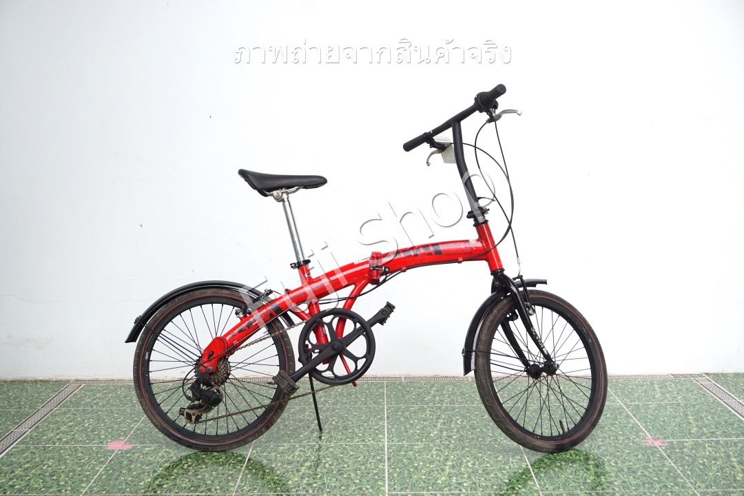 จักรยานพับได้ญี่ปุ่น - ล้อ 20 นิ้ว - มีเกียร์ - อลูมิเนียม - Wachsen - สีแดง [จักรยานมือสอง]