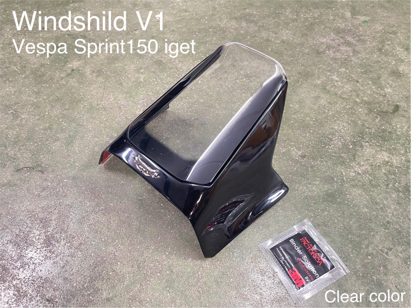 ชิวหน้า Vespa Sprint150 i-get MotolordD 1700฿ -สีใส -สีชาอ่อน