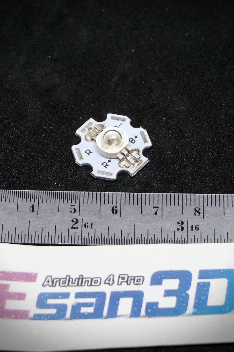 3W LED RGB 350mA 3.2-3.4V with heatsink