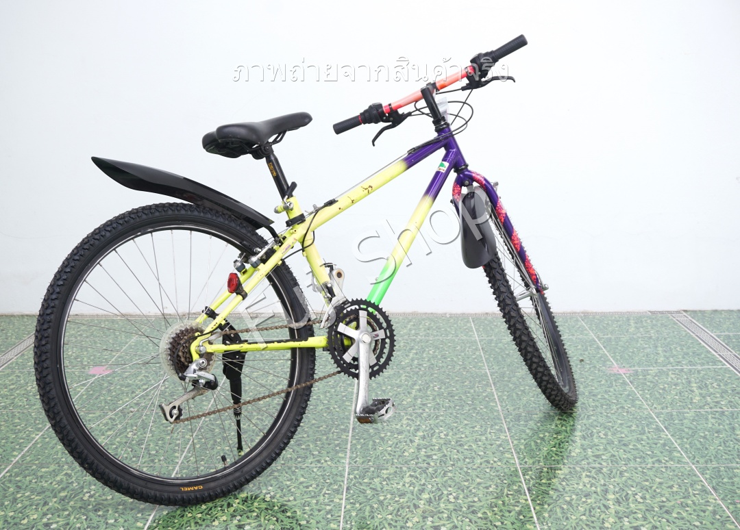 จักรยานเสือภูเขาญี่ปุ่น- ล้อ 26 นิ้ว - มีเกียร์ - โครโมลี่ - สีม่วง [จักรยานมือสอง]