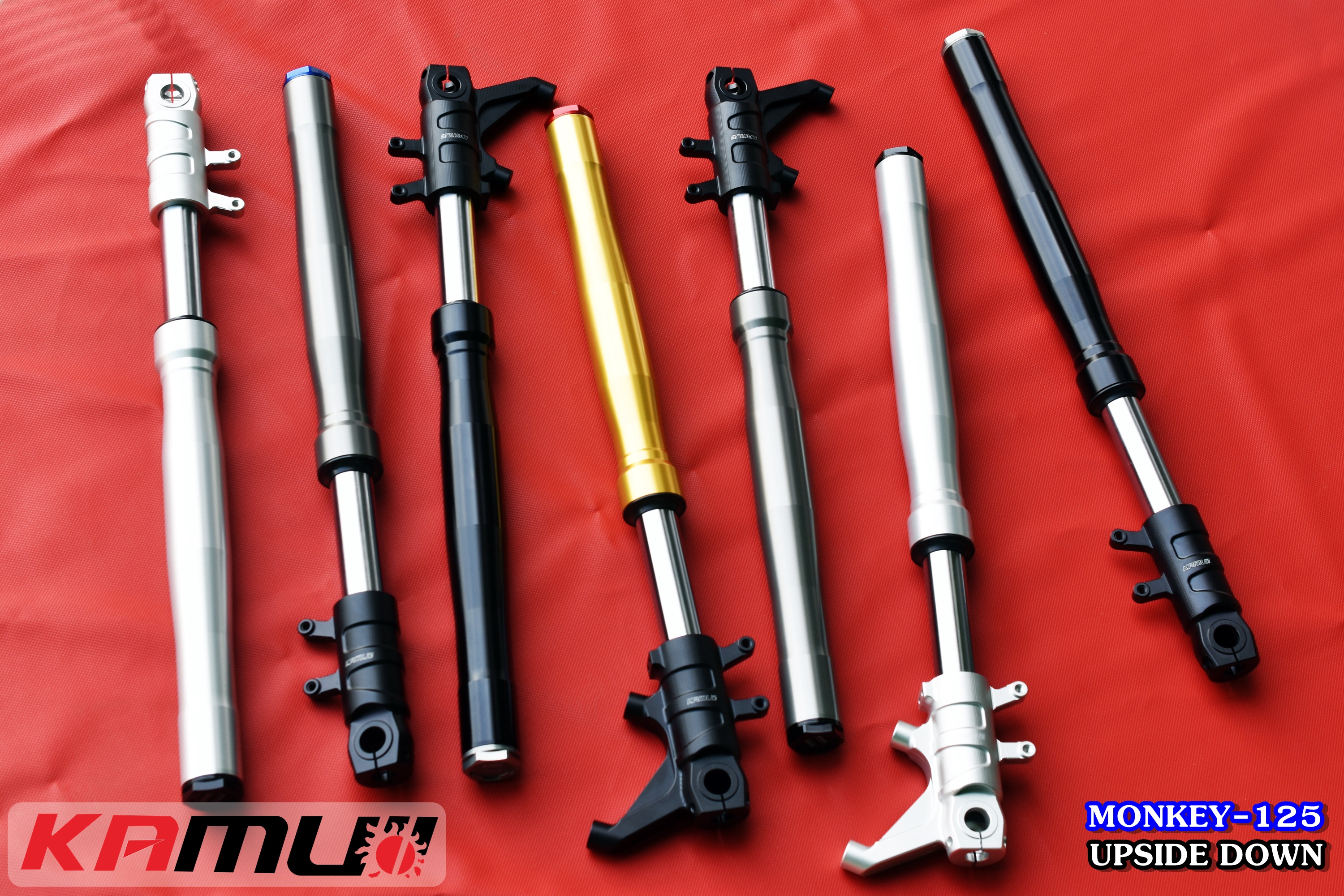 UPSIDE DOWN MONKEY-125 -หัวโช้ค CNC 3D สำหรับปั๊ม BREMBO 4 POT 100 มิล.