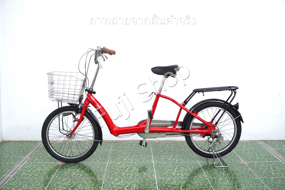 จักรยานแม่บ้านญี่ปุ่น - ล้อ 20 นิ้ว - มีเกียร์ - อลูมิเนียม - Bridgestone Angelina - สีแดง [จักรยานมือสอง]