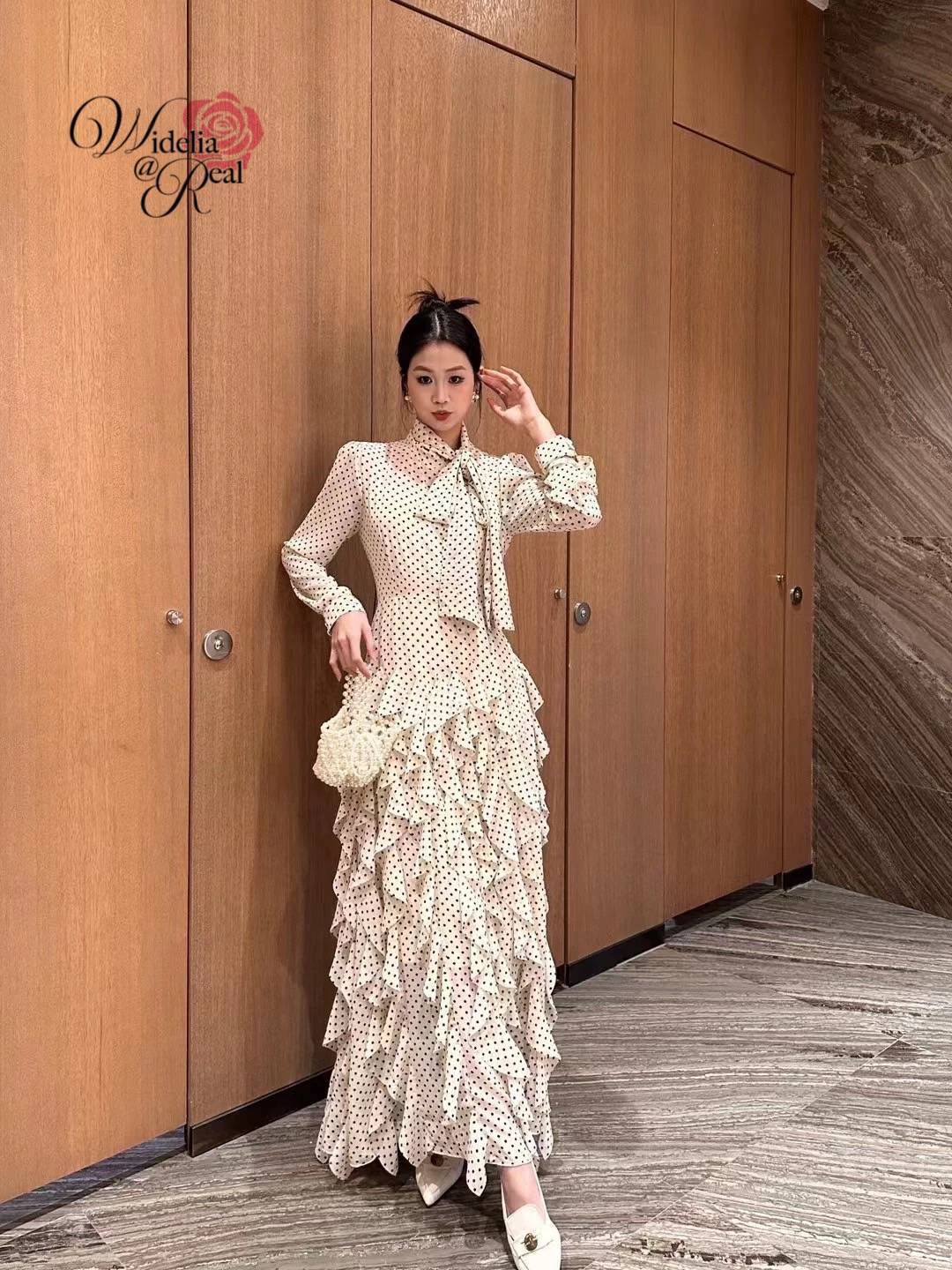 Korea Maxi Dress เดรสตัวยาว ตัวสวย งานเก๋ คอผูกโบว์