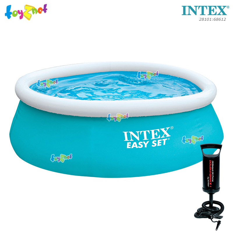 Intex Easy Set Pool 6ft (1.83x0.51 m) Blue no.28101 + DQI Air Pump
