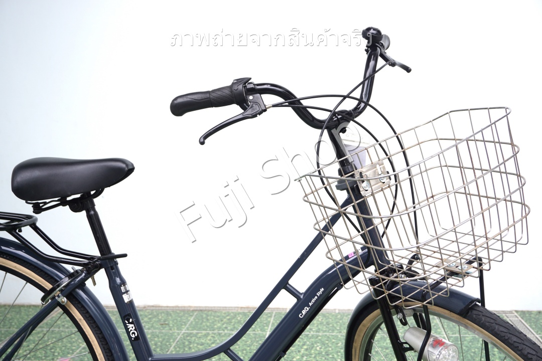 จักรยานแม่บ้านญี่ปุ่น - ล้อ 27 นิ้ว - เกียร์ 6 สปีด - ไฟหน้าอัตโนมัติ - สีน้ำเงิน [จักรยานมือสอง]